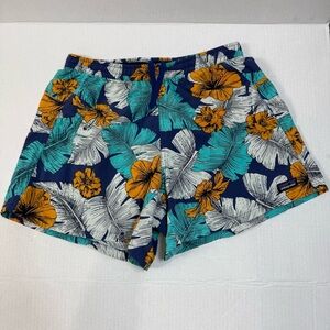 Patagonia Blue and Orange Bermudas Vibrant Swimwear Size Small